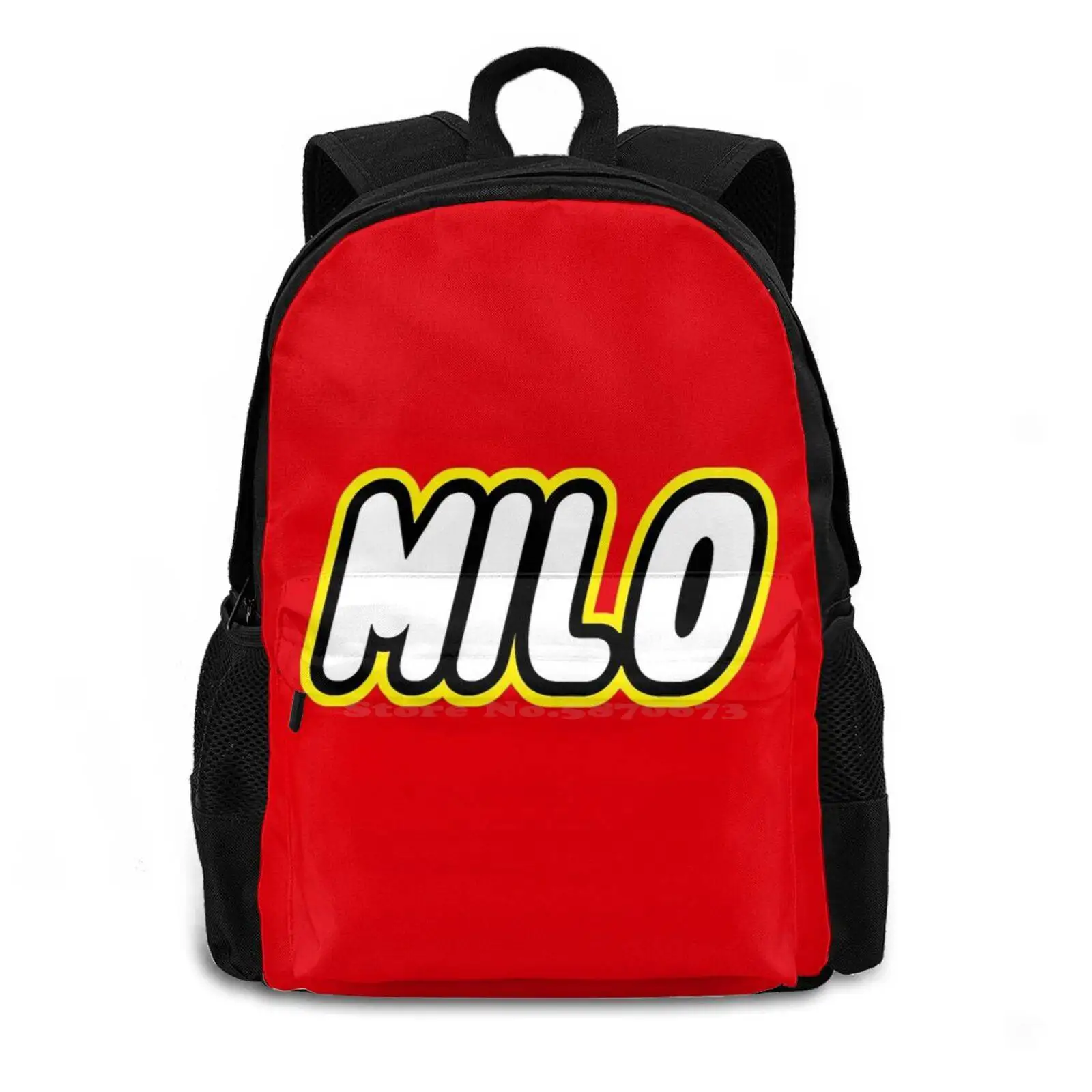 Milo Trending Blocks-Personalize School Bags Travel Laptop Backpack Milo Boy Milo Name Milo Birthday Birthday Milo Kids