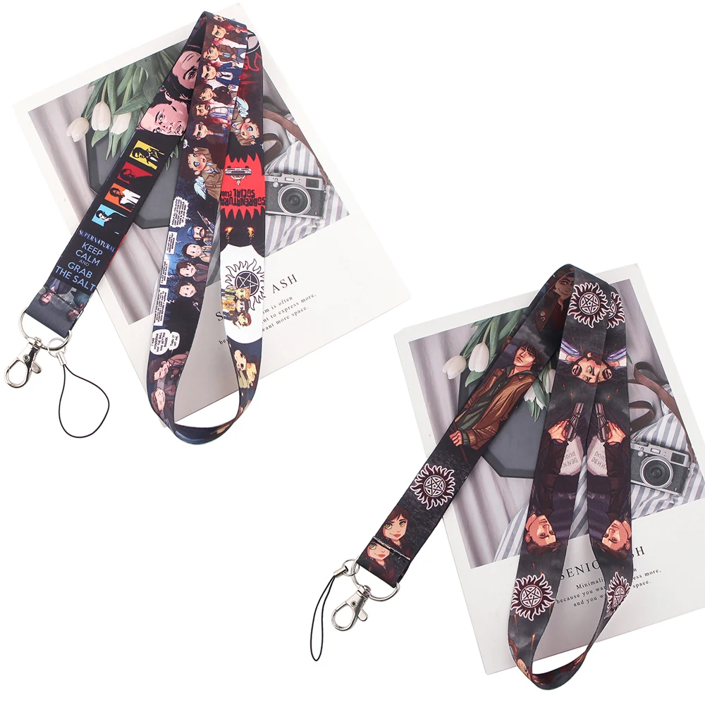 YL554 Supernatural Neck Strap Lanyards Keychain Holder ID Card Pass Hang Rope Lariat Badge Holder Key Chain Accessories