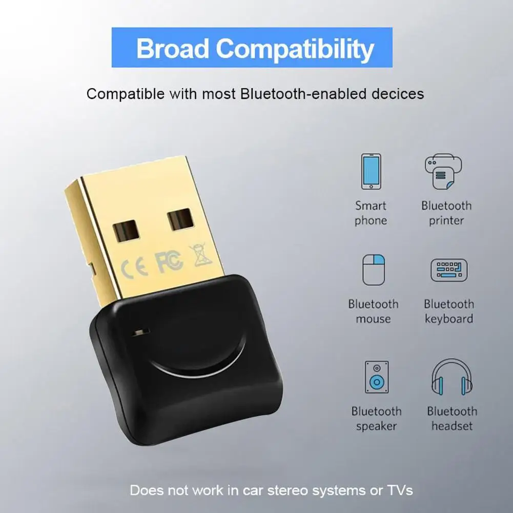 USBアダプター,Bluetooth 5.0,コンピューター,ヘッドフォン,オーディオ,データドングルのレシーバー用