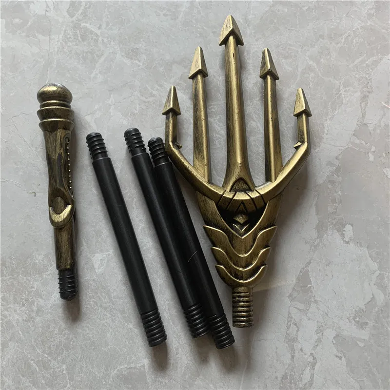 Big 146cm Trident Movie God Of Sea Cosplay Legend Fork Plastic Toy Weapon Sword Gift Adult Kid Retro Flexible Length Halloween