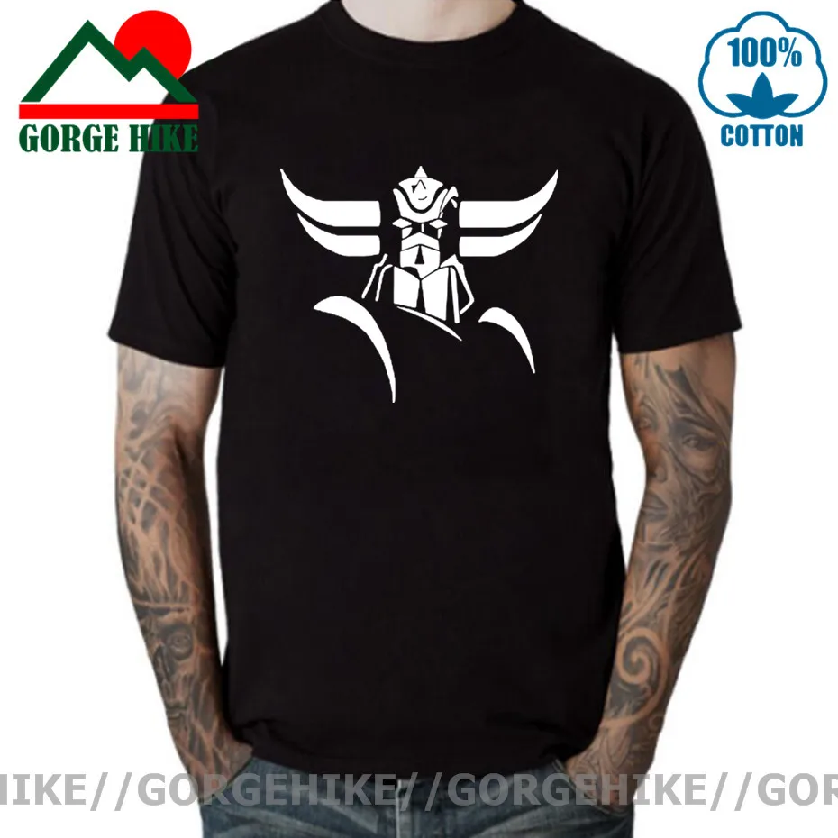 Goldorak Grendizer Mazinger Z T-Shirt Japanese Cartoon Design Summer Men\'s Tees Tops Short Sleeve Cotton Tshirt Hombre Camisetas