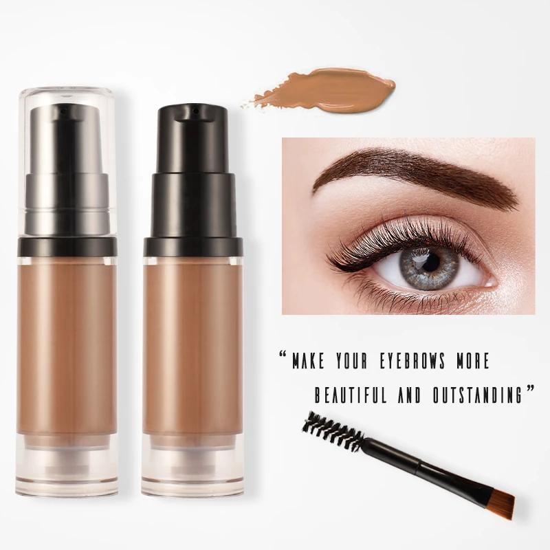 Wholesale Eyebrow Cream Enhancers Waterproof Dye Eye Brows Gel Brown Tinted Liquid Eyebrows Tint Makeup Private Label