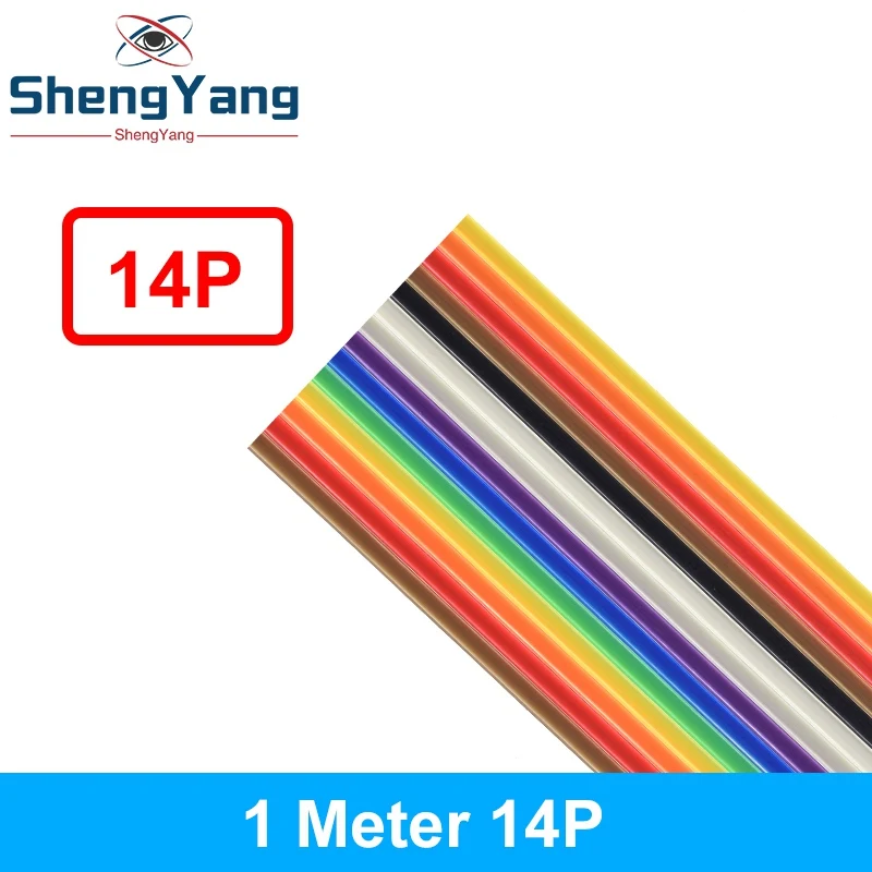 1/3 Meter 10P/12P/14P/16P/20P/26P/34P/40P/50P 1,27 mm Rastermaß Farbiges Flachbandkabel für DuPont-Draht für FC für Dupont-Stecker – Detail 5
