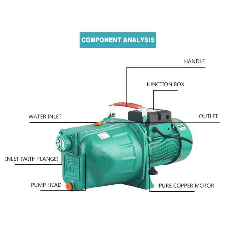 1.8kw 220V Domestica Pompa Booster Pompa di Aspirazione Acqua di Rubinetto Ad Alta Pressione Pompa Auto Pompa Autoadescante Pompa a Getto Silenzioso Bene pompa