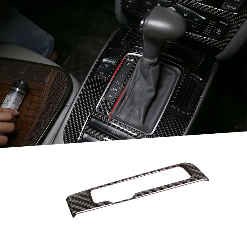 

For Audi A4L / A5 2009-2016 Real Carbon Fiber Inner Gear Shift Box Sequins Cover Trim Stall Decoration strip 3D Sticker