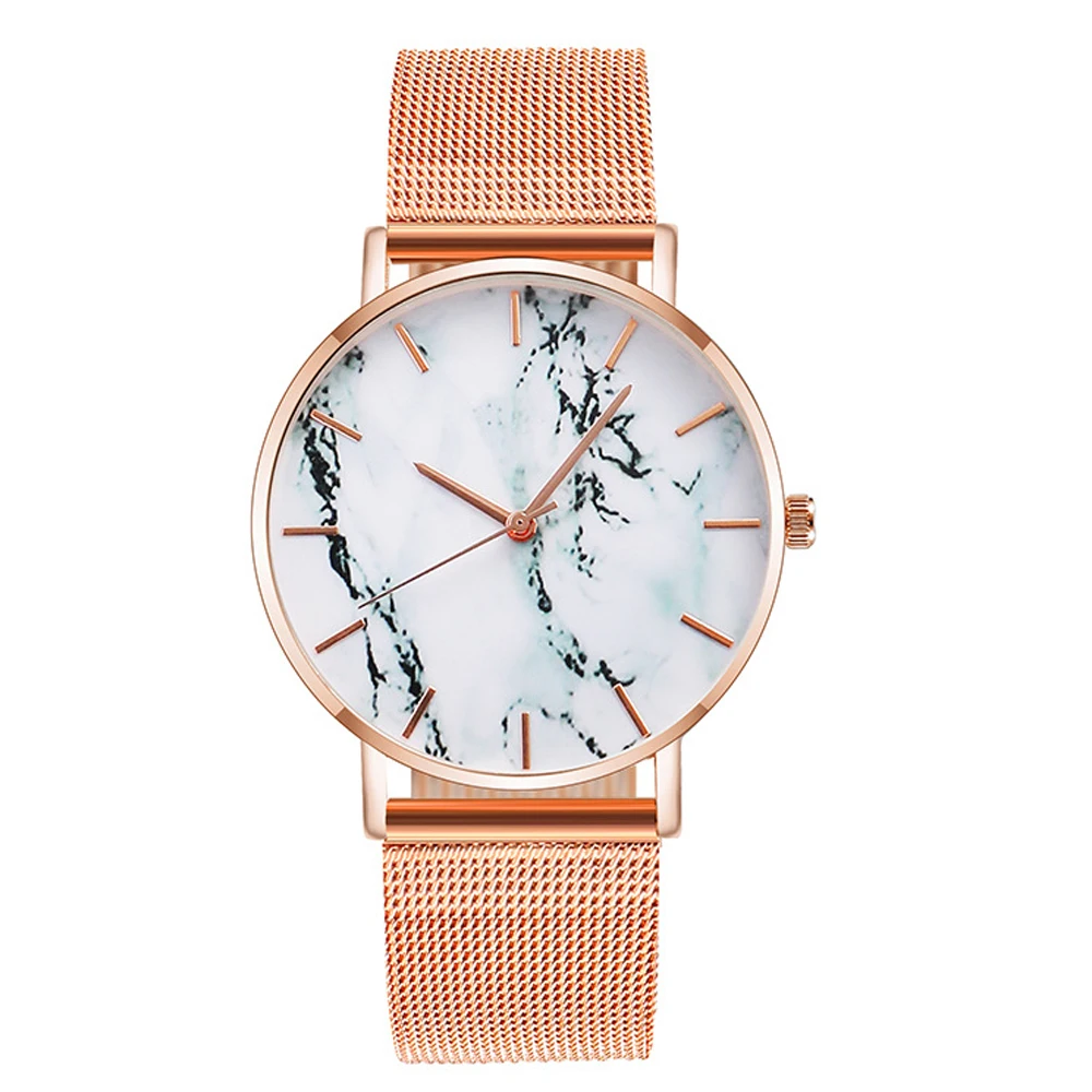 2020 Fashion Popular Marble Watches Women Luxury Rose Gold No Logo Watches Quartz Drop Shipping Cheap Price Relogio Feminino