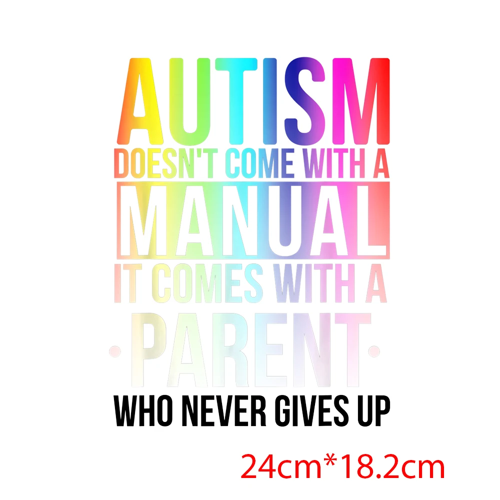 Autism Funny Graphic Iron On Transfer Sticker For Cloth Heat Tranfer Appliques For Clothing Parches Termoadhesivos Para Ropa