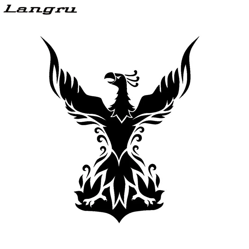 Langru Phoenix Fantastic Bird Of Flame Vinyl Car Sticker Decal Car Accessories Jdm