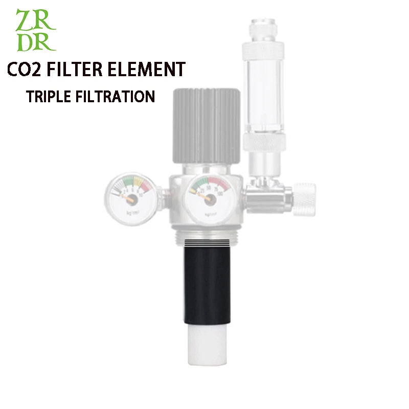 ZRDR aquarium DIY CO2 gas cylinder generator carbon fiber filter element, fish tank filter tube filter element replacement