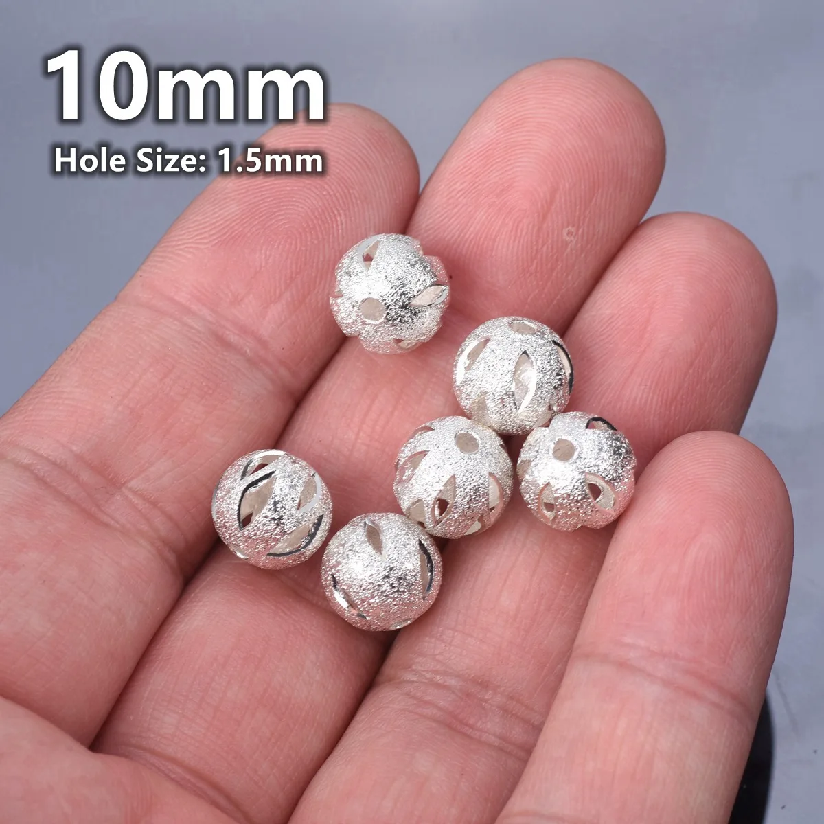 20 stücke 10mm Plattiert Gold Farbe Silber Farbe Runde Split Löcher Hohl Matte Metall Messing Lose Spacer Perlen Für schmuck Machen DIY