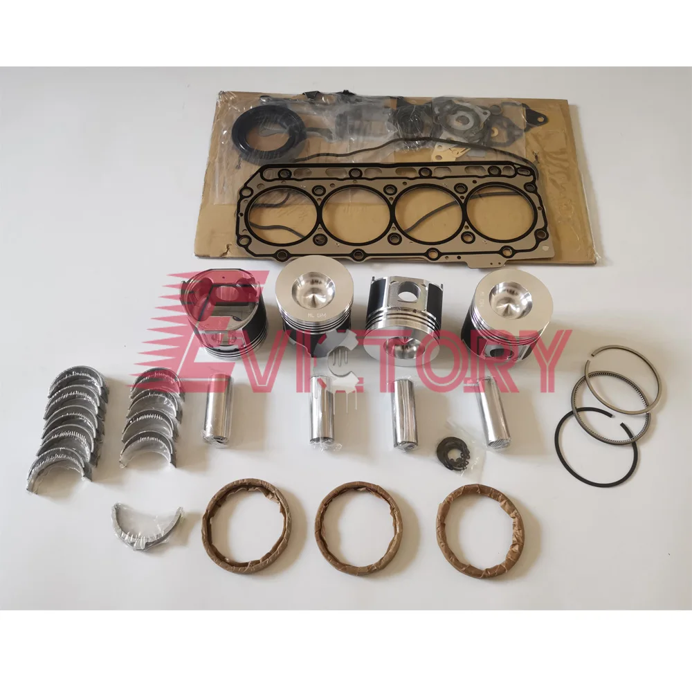 For YANMAR 4TNV88 4D88E 4TNE88 overhaul rebuild kit + valve water oil pump conrod