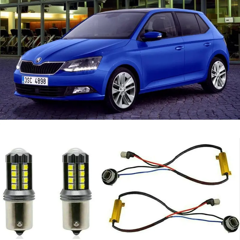 

Fog lamps for SKODA FABIA 3 III NJ3 Hatchback Stop lamp Reverse Back up bulb Front Rear Turn Signal error free 2pc