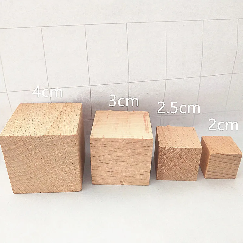 Spot wooden block children toy blocks math teaching AIDS DIY model puzzle beech block