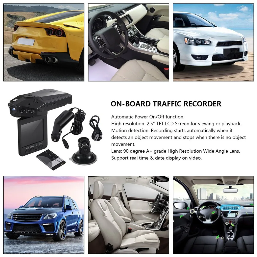 Professional Universal 2.5 Inch Full HD 1080P Car DVR Vehicle Camera Infra Night Vision Video Recorder Rotation Loop Dash Cam