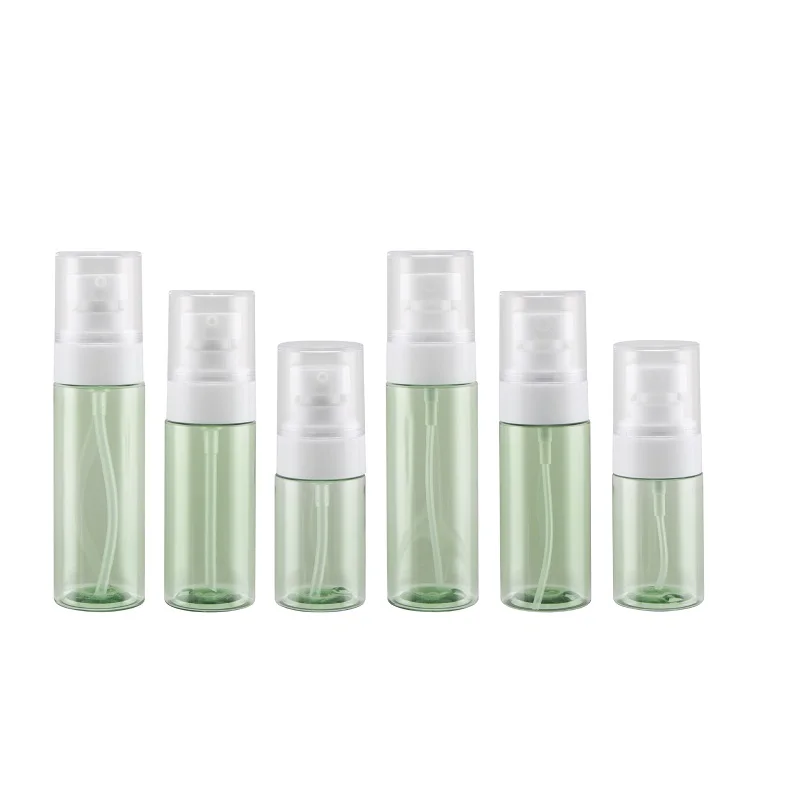 Empty 30ml 50ml 60ml Mist Spray Bottle Green Plastic Disinfect Fine Mist Sprayer Travel Refill Toner Perfume Water Bottles 30pcs