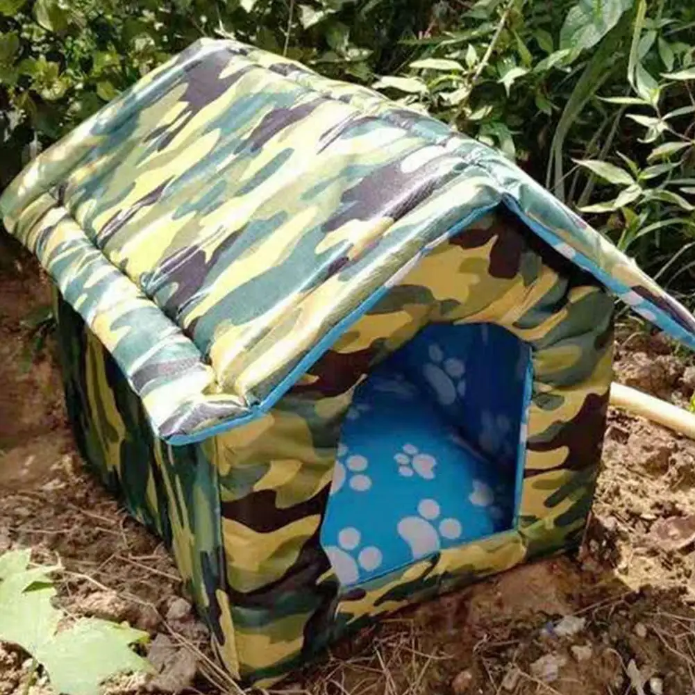 Pet House Washable Waterproof Dog House Detachable Safe Fashion Outdoor Pet Kennel