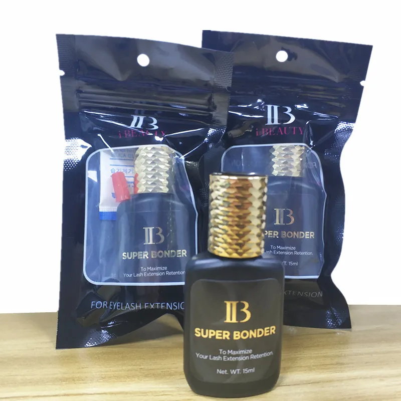 15ml IB 슈퍼 본더 속눈썹 연장용 고정제 프라이머 큐어 접착제, 속눈썹 이식 투명 액체 본딩, 1 병