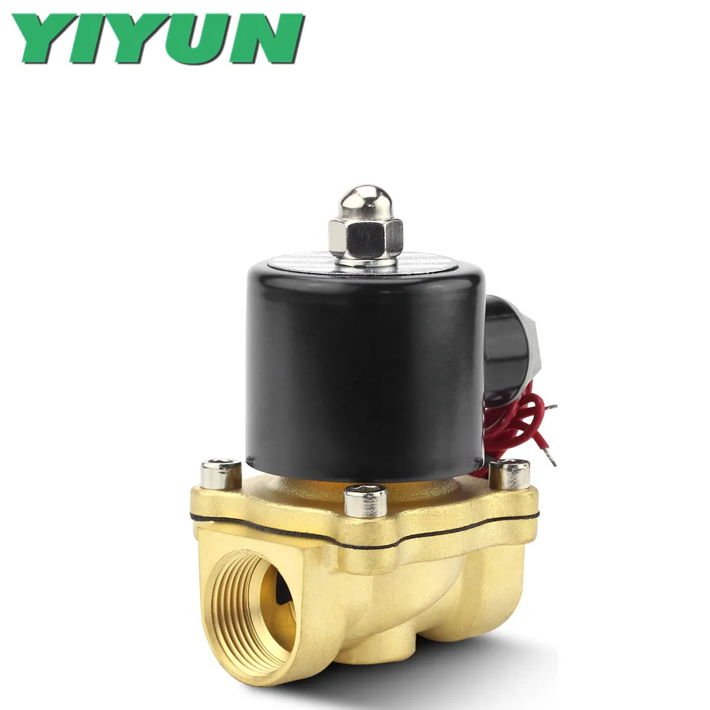 2W250-25 2W350-35 2W400-40 2W500-50 Copper body copper coil full copper normally closed solenoid valve water valve 24V 220V 12V
