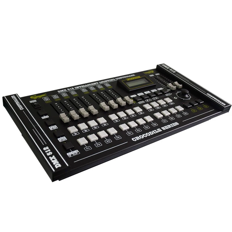 dmx 512 crocodilo 2024 controlador de luz fase dmx console uso para led par movendo a cabeca dj luz efeito fase controle luz 01