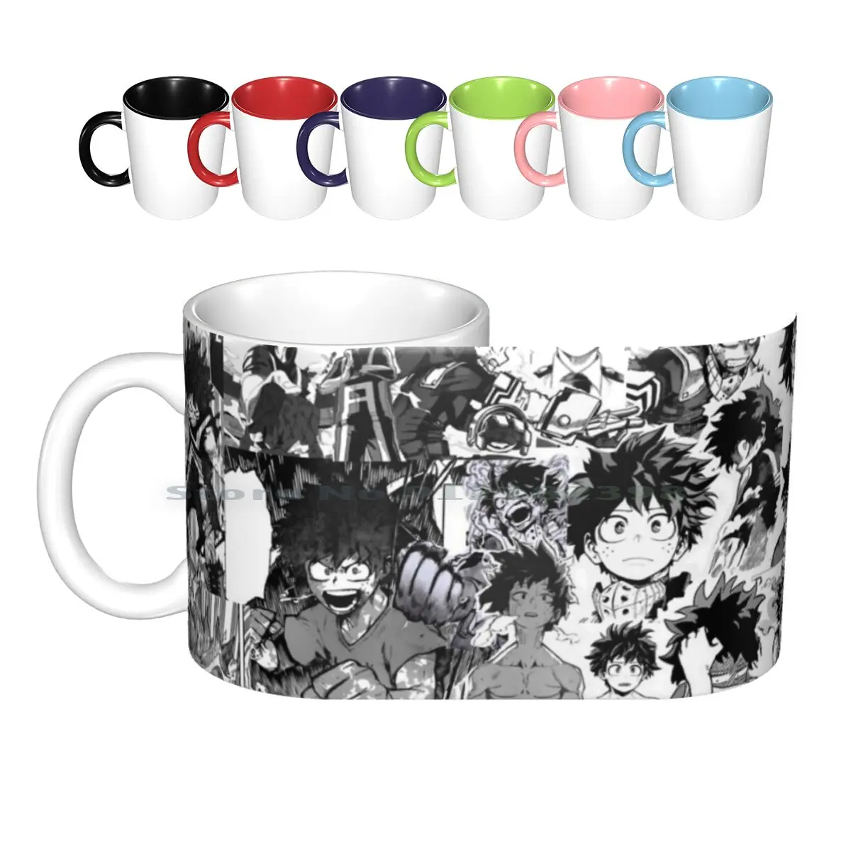 Izuku Midoriya Ceramic Mugs Coffee Cups Milk Tea Mug Izuku Midoriya Midoriya Izuku Midoriya Collage Deku Mha Bnha Boku No Hero