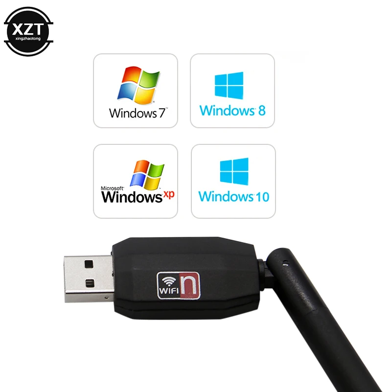 150Mbps Adaptateur Sans Fil USB WiFi MT7601 5DBI Récepteur Wi-Fi Carte Réseau Dongle 2.4G pour PC Portable