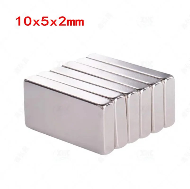 

5~200Pcs 10x5x2mm Block NdFeB Neodymium Magnet N35 Rare earth Permanent Magnetic Super Strong Powerful Magnets