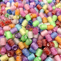 Accesorios de pulsera de 9x6mm para niños, 50 piezas, 11 colores, cuentas de azúcar acrílicas de forma redonda, accesorios de joyería