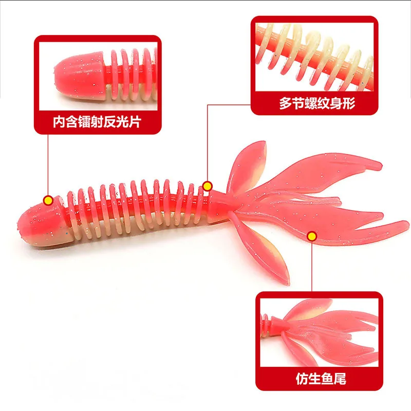 5pcs/2pcs Wobbler Silicone Worm Lobster Fishing Lure 3g/8cm 10g/12cm Shrimp Lizards Float Wobbler Jig Swivel Sea Fishing Bait