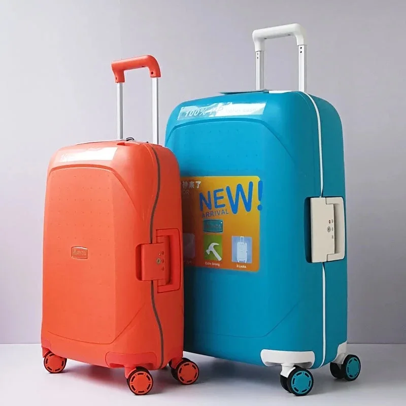 Luxury 100% PP anti-scraping travel luggage high quality spinner ultra light suitcase fashion valise boarding trolley case