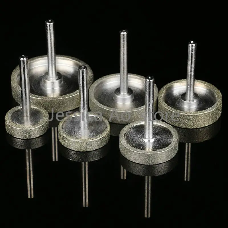 2 pezzi 20-40mm 80/240 grana a forma piatta mola diamantata pietra giada superficie levigante macchina per maglieria piatta appiattire strumento