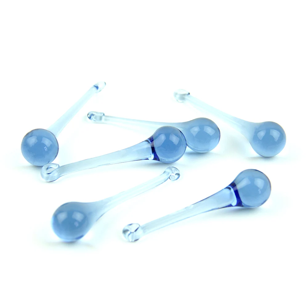 

16x60mm 14pcs/lot Light Sapphire Crystal Glass Raindrop Prism Pendant For Hanging Chandelier Parts For DIY