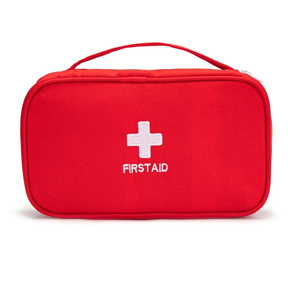 

Red First Aid Bag Empty Travel Rescue Bag Empty Pouch First Responder Storage Compact Survival Medicine Bag