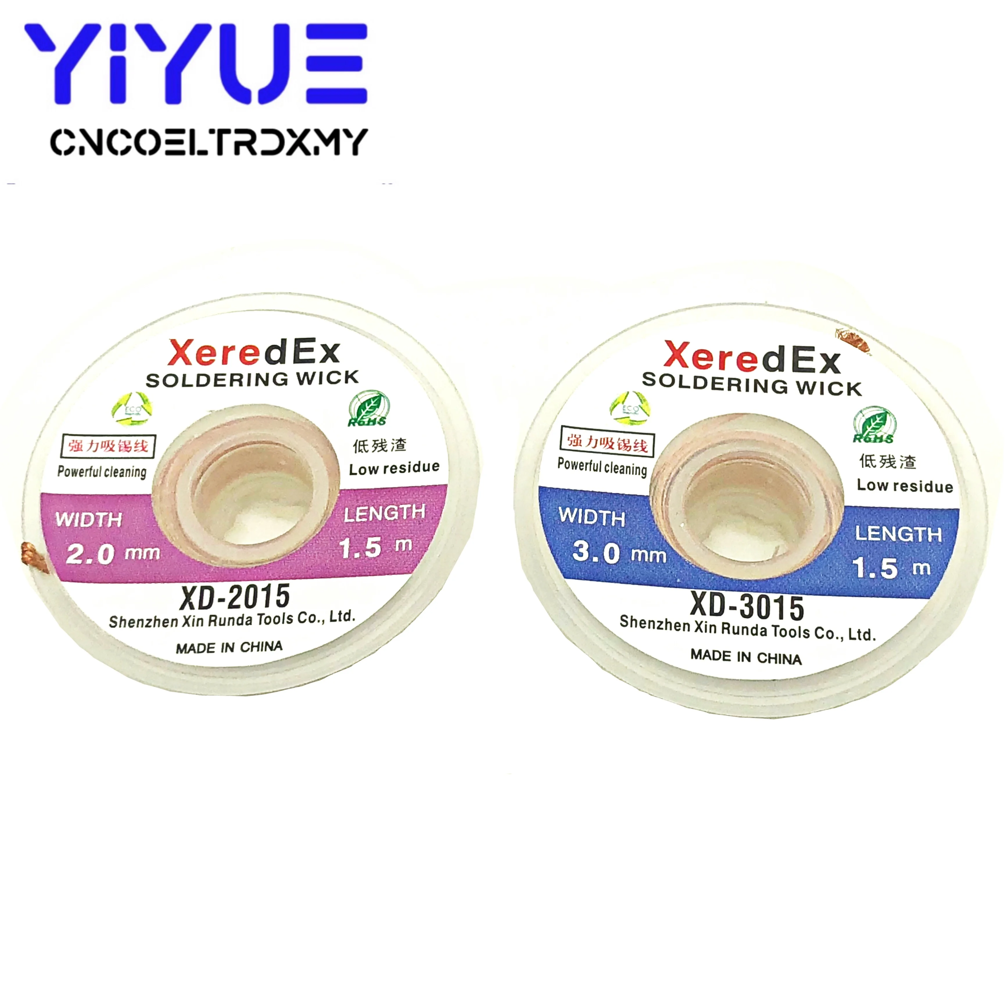 1.5M Desoldering  Braid Solder Remover Wick 2.0mm/3.0mm Width Low Residue Non-Clean Tin Strip Lead Cord Flux BGA Repair Tool