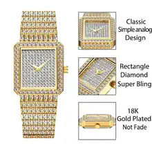 Luxury Diamond Square Watch for Women #3