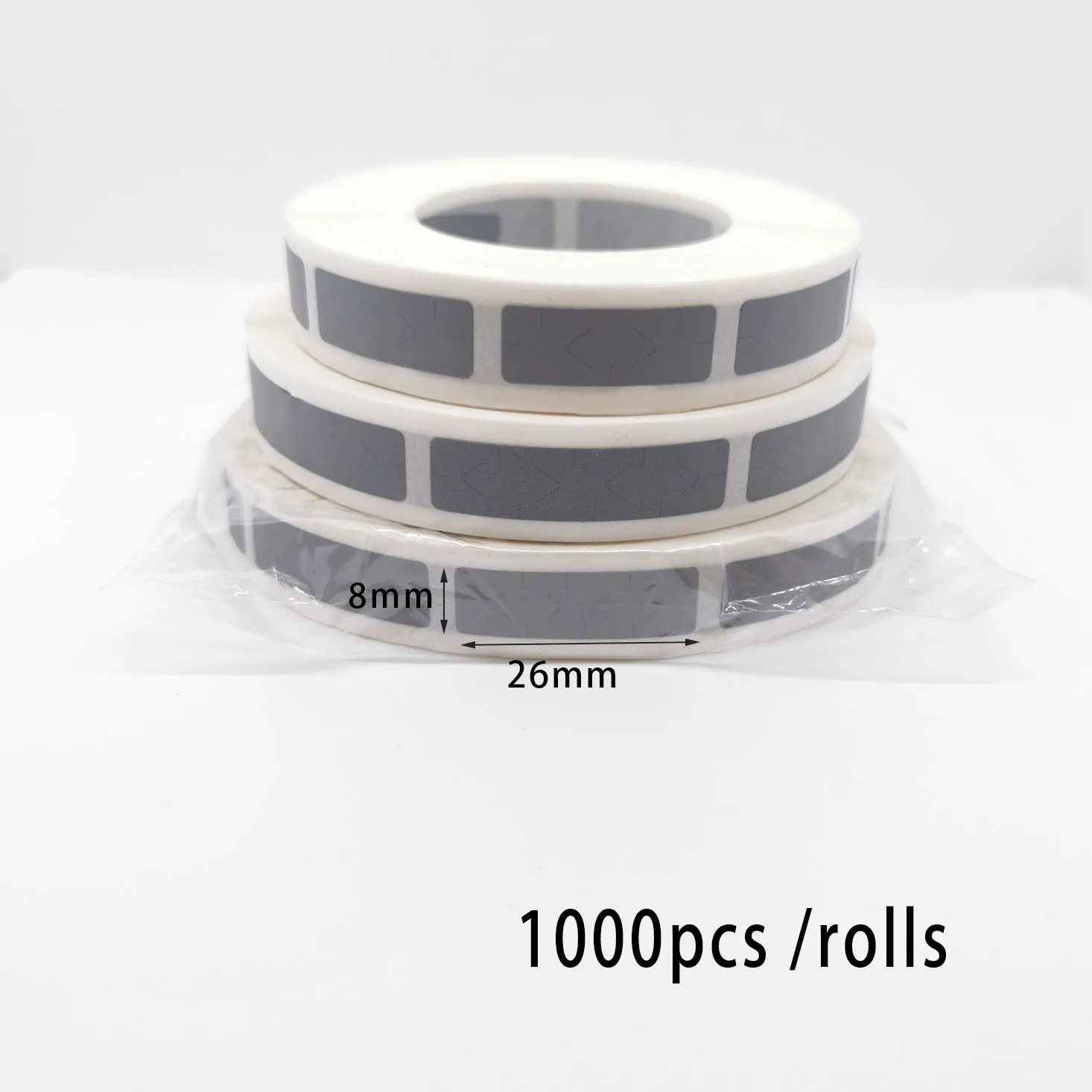 Shengshijie 1000pcs/Rolls Scratch Off Sticker 8x32mm Label Grey For Cover Card Wedding Party Game business promotions, etc