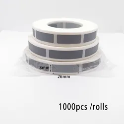 Shengshijie 1000pcs/Rolls Scratch Off Sticker 8x32mm Label Grey For Cover Card Wedding Party Game business promotions, etc