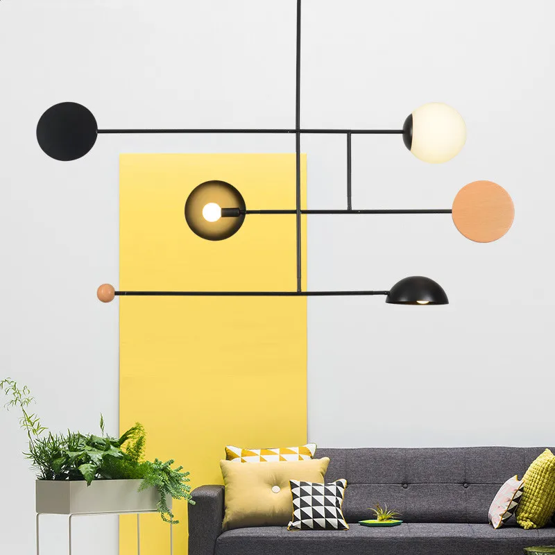 

Astro Mobile light Creative arms chandelier E14 Pole led geometric chandelier Dining Bedroom Home italian design lamp