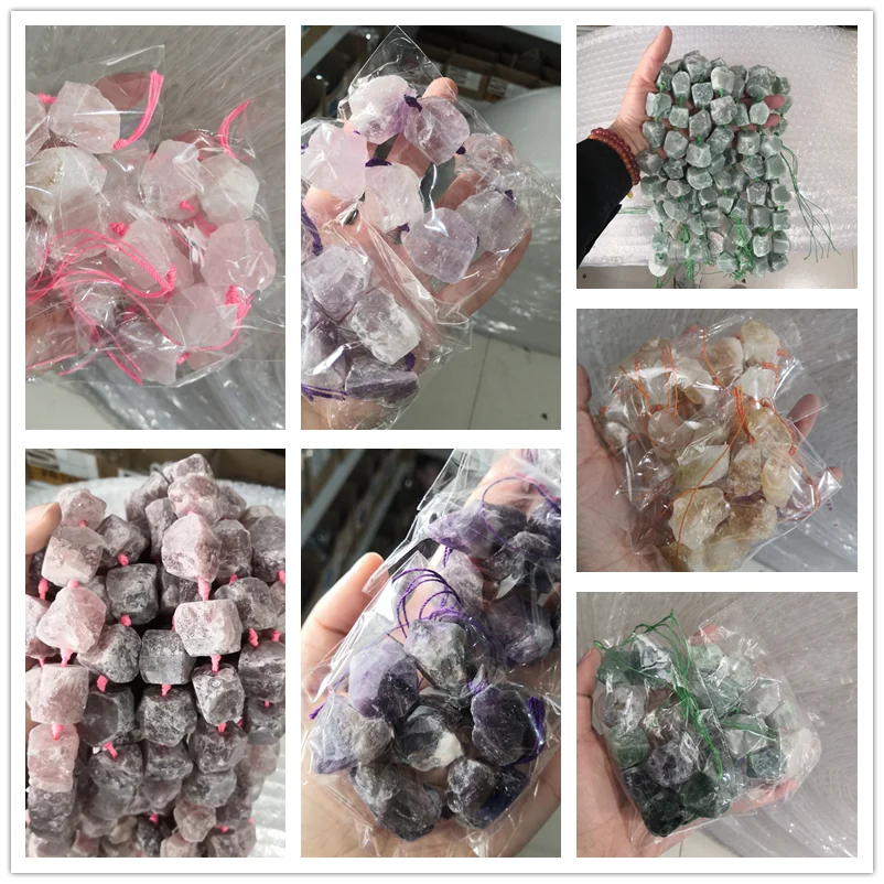 2-3cm Natural Clear White Quartz Beads Freeform Raw Minerals Crystal Nugget Stone Beads Gravel For Jewelry Making DIY 7-8Pcs