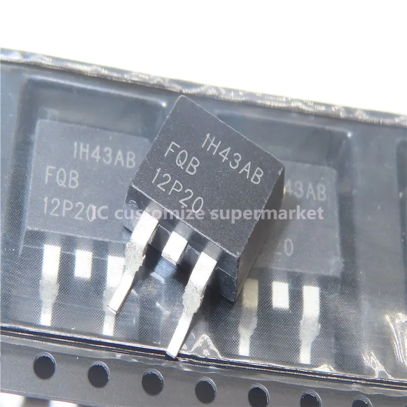 10 개/몫 FQB12P20 TO-263 -200V -12A SMD 3 극
