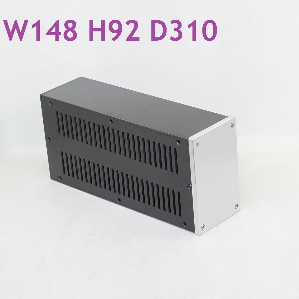 

W148 H92 D310 No Hole Tube Case Preamp Chassis Rear Anodized Aluminum Box DIY Power Amplifier Supply Housing DAC Decoder PSU