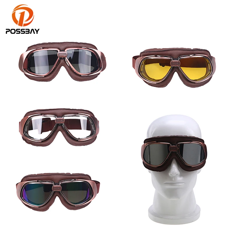 

Retro Motorcycle Glasses Steampunk Dirt Bike Snowboard Ski Goggles Windproof Driving Protective Glasses Motorcycle Accessories