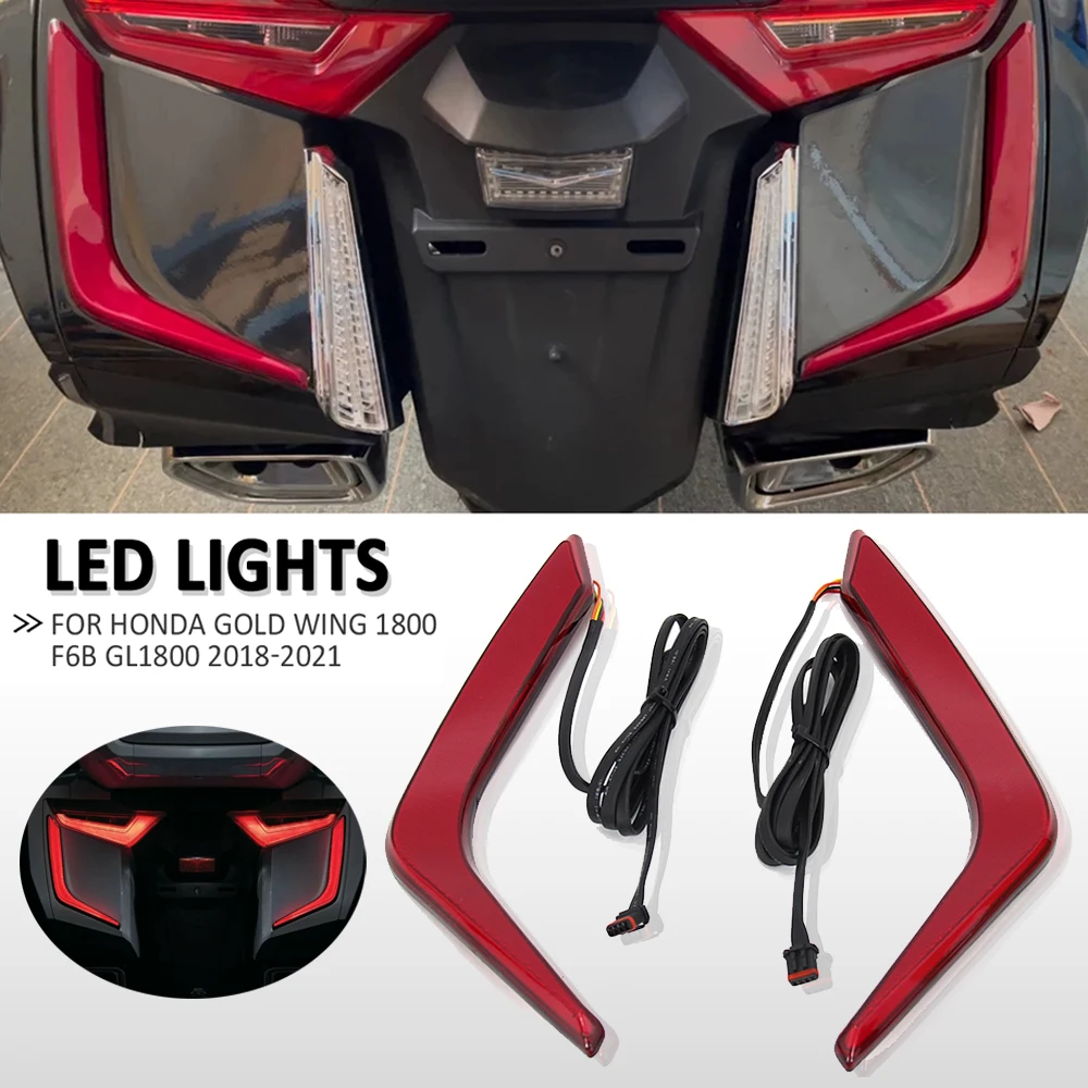 2018 2019 2020 2021 Motorcycle LED Rear Saddlebag Accents Lights Decorative Turn Signal For Honda Gold Wing GL 1800 F6B GL1800