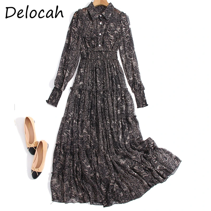 Delocah – robe Maxi style Boho, manches lanternes, volants, imprimé Floral, grande balançoire, ligne a, nouvelle collection été 2021