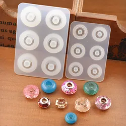 SNASAN silikon kalıp için büyük delik takı yapımı ile 12mm 16mm boncuk kolye bilezik boncuk epoksi reçine silikon kalıp el yapımı