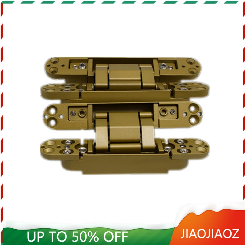 JIAOJIAOZ Gold Zinc Alloy hidden door hinge 3D Adjustable Conceal door Hinge /Invisible Door Hinge  40kg