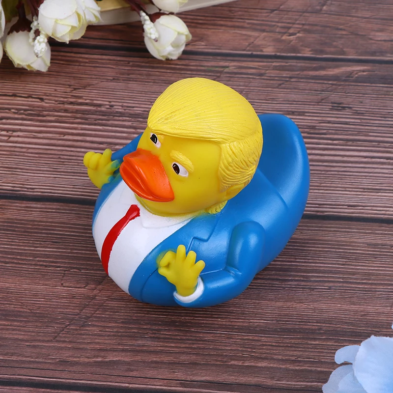 Cartoon Trump Eend Bad Douche Water Drijvende Ons President Rubber Eend Baby Speelgoed Water Speelgoed Douche Eend Kind Bad Float speelgoed