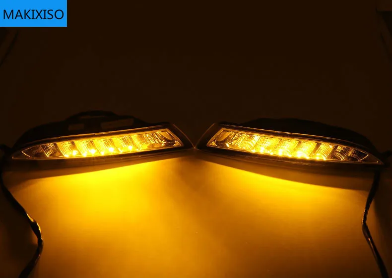 For VW Scirocco 2008-2013 Car Front LED side marker Lamp Amber Turn Signal Lights and White DRL Daytime Running Lights image 5