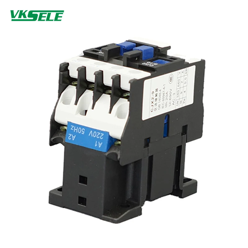 Yueqing Factory LC1-D09 CJX2-09 3 poles 9A 24v 36v 110v 220v 380v coil AC Magnetic Contactor