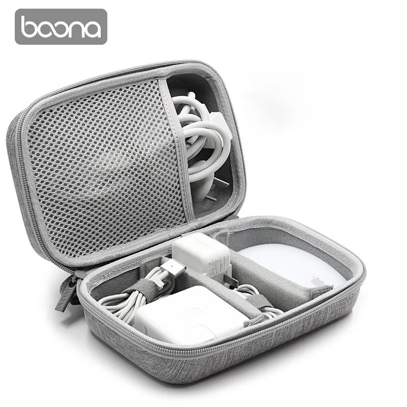 BOONA Laptop Accessories Power Supply Adaptor Case Travel Electronic Gadgets Bag Macbook Accessories Hard Case