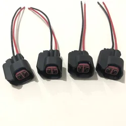 4pcs Fuel Injector Connector Wiring Plugs Clips EV6 EV14 Fuel Injectors USCAR Connector Pigtail Cut Splice